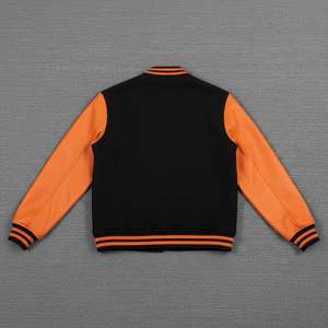 Veste de baseball varsity pour homme, coupe régulière, imprimé lettres colorées, boutonnée, avec poches, doublure polaire d'hiver, coupe ajustée, streetwear - Product Image 4
