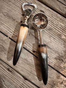 ที่เปิดขวดฮอร์นทำมือที่เปิดขวดฮอร์นที่เปิดขวดเบียร์แตรธรรมชาติสำหรับบาร์และปาร์ตี้จาก - Product Image 6