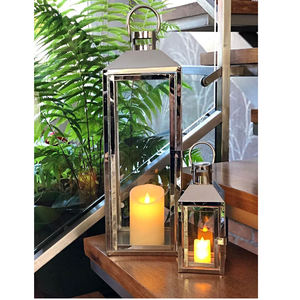 Hot Selling Vintage Stainless Steel Candle Holder Clear Glass Jar Customized Size Luxury Home Decor New Arrival Metal <b>Lantern</b> - Product Image 6