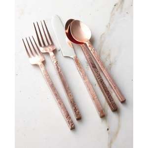 Ensemble de couverts de style Boho, ensemble de couverts écologiques en acier inoxydable avec poignées en bois, ensemble de couverts ménagers à prix compétitif - Product Image 3