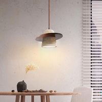 Lampe suspendue LED réglable en hauteur en travertin jaune Wabi Sabi de style nordique, luminaire moderne