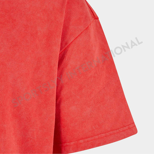 Nueva Camiseta Extra Grande para Hombre con Lavado Ácido, 100% Algodón, Ligera, Transpirable, Cuello Redondo, Color Sólido, 280 Gramos de Peso de Tela, Manga Corta - Product Image 5