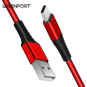 Großhandel günstigen Preis Nylon geflochten USB Typ C Kabel 3A schnell aufladen USB-Datenkabel für Tipo C Handys auf Lager