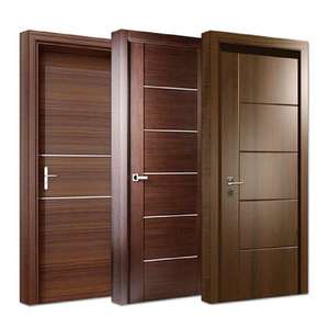Puerta de entrada de madera de diseño moderno Exterior de madera maciza Mejor precio Superficie acabada Oferta exclusiva de Vietnam - Product Image 1