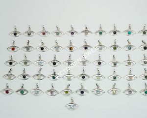 925 Plata de ley sólida verde malaquita ojo estilo abril mes piedra natal colgante - Product Image 6