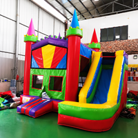 Nouveau château gonflable de conception avec des articles de vente chauds de glissière sautant le rebond gonflable avec la glissière pour les enfants extérieurs utilisés
