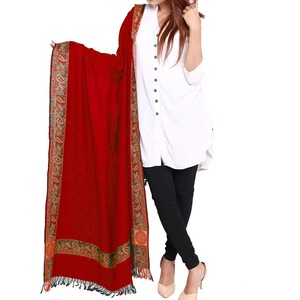 Chal de lana de Invierno para mujer de calidad superior Pashmina larga de Cachemira bordado chal étnico indio en varios colores - Product Image 2