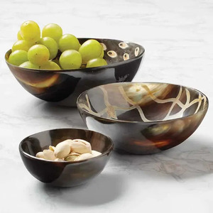 Hot Selling Kitchenware Accessories Buffalo Horn Serving Bowl for <b>Dinnerware</b> Available at Affordable Price - Product Image 1