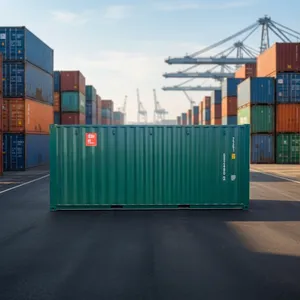 Conteneur maritime en acier 40HQ Dry High Cube d'occasion, bleu, pour l'exportation et le stockage - Product Image 1