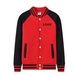 แจ็กเก็ตทีมเบสบอลคู่วิทยาลัยชายเสื้อแจ็คเก็ตแขนหนังปักอักษรเลตเทอร์ - Product Image 4
