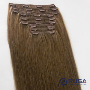 Extensiones de Cabello Natural Vietnamita de Alta Calidad con Clip, Venta al Por Mayor de Fábrica, Personalizadas, Sin Sintético, Longitud de 10 a 34 Pulgadas - Product Image 2