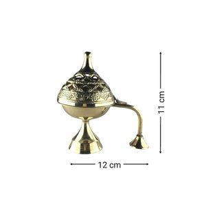 Quemador de incienso de latón pesado para uso ritual continuo diseñado para soportar altas temperaturas y sesiones de quema frecuentes - Product Image 2