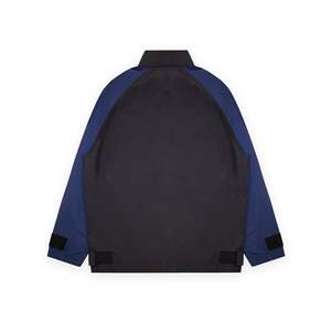 Veste tissée imperméable zippée pour homme Facetasm, style vêtement de travail automne, coupe-vent à capuche, motif toile et cuir, finition simple - Product Image 2