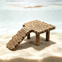 Plateforme de bain de soleil pour tortue, abri en résine en forme de tronc d'arbre, grotte d'escalade pour reptile, ornement en roche artificielle pour aquarium, terrarium, habitat