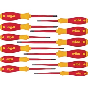 For WIHA 3201 K12 12-Piece Slim Fix VDE <b>Screwdriver</b> <b>Set</b> Featuring Schlitz/PH/PZD/TX/SL/PZD for Efficient Fixing - Product Image 1