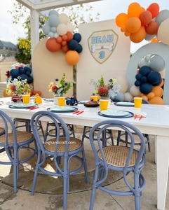 Chaises pour enfants en rotin faites à la main pour les événements festifs, les anniversaires, les mariages, les meubles de salon bohèmes rustiques - Product Image 2