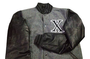 Veste d'hiver de qualité supérieure pour hommes 100% en laine véritable coupe-vent col montant haute rue manches en cuir veste Letterman - Product Image 2