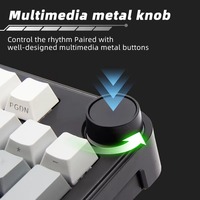Clavier de jeu mécanique sans fil Keywin BK98 Factory Stock 98 touches RGB avec bouton rotatif