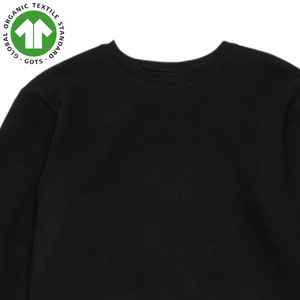 Sweat-shirt à col rond en coton organique pour femmes, noir, col roulé, fermeture à glissière, court, sweats à capuche pour femme et durable - Product Image 2