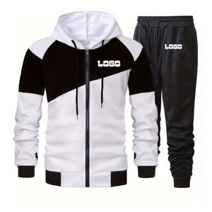 Chándales con Cremallera y Logotipo Personalizado para Hombre, de Alta Calidad, 100% Algodón, Felpa, Casual, Liso, Holgado, Ropa Urbana para Hombre - Product Image 6