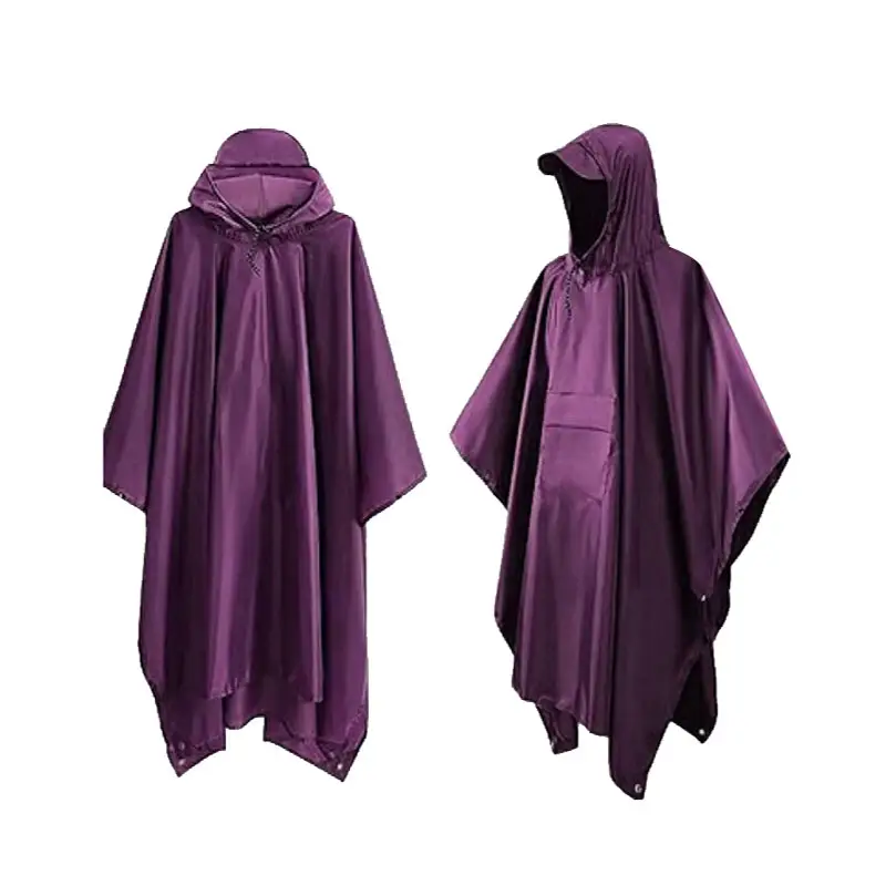 Hot Sale Water Proof Hooded Rain Wear Clothing Ponchos Adults Reusable Waterproof Coats