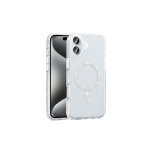 เคสซิลิโคนสีเงินสุดหรูสำหรับ iPhone 16 PRO MAX เคสสำหรับ MagSafe compatibility ลายหินเคสมือถือแบบอิเล็กโทรเพลทเคสสำหรับ PLUS - Product Image 1