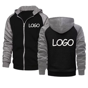 Personnalisable Hommes Femmes Casual Hoodie Tops Street Personnalité Sweat-shirt Contraste Zip Solide Motif DIY Logo Cadeaux Personnalisés - Product Image 3