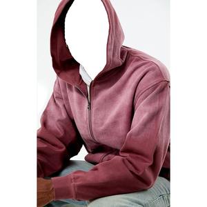 เสื้อฮู้ดผ้าคอตตอนสำหรับผู้ชายเสื้อฮู้ดแบบสวมศีรษะมีซิปทรงโอเวอร์ไซส์3D พิมพ์พัฟกำหนดได้เองรุ่น100% - Product Image 5