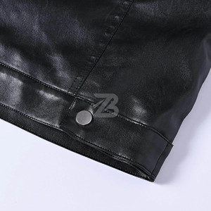 Gilet en cuir noir sans manches pour homme, style vintage motard, veste sans manches pour homme, vêtements en cuir sexy pour homme, streetwear - Product Image 6
