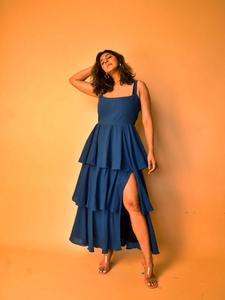 Tenue de soirée élégante en coton indien fait à la main robe de mariée élégante robe de mariée hannymoon cadeau personnalisé pour elle onsale - Product Image 2