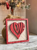 Décoration murale pour la Saint-Valentin, panneau personnalisé en bois MDF peint en 3D, cadre en bois, couple amoureux, plaque personnalisée antique