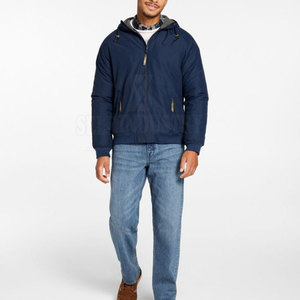 Chaqueta impermeable con capucha elegante para hombre 100% poliéster al por mayor último diseño de calle para invierno - Product Image 3