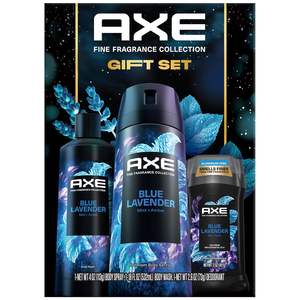 AXE Blue Lavender Coffret cadeau pour homme Nettoyant pour le corps pour homme Spray et déodorant Collection de parfums fins Menthe et ambre (lot de 3 pièces) - Product Image 5