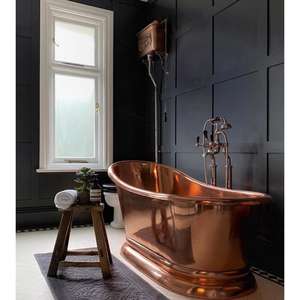 Elegantes bañeras antiguas de cobre tradicional con acabado pulido de alta calidad para baños de lujo, diseños interiores clásicos - Product Image 2