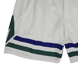 Pantalones cortos de baloncesto de malla con estampado de Cachemira azul claro personalizado con paneles de estrellas, ropa deportiva transpirable para hombres, gimnasio o ropa de calle OEM - Product Image 5