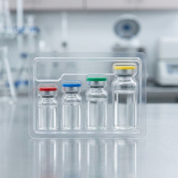 Emballage en blister transparent personnalisé Rinpac pour flacons en verre de peptides de 10 ml, 5 ml / 2 ml, 3 ml