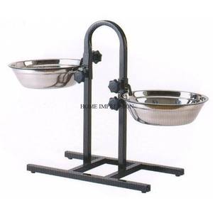 Comedero Premium de Acero Inoxidable para Perros, Grande, Antideslizante, Duradero, Ecológico, para Comida Lenta, para Perros y Gatos, con Soporte de Madera - Product Image 1