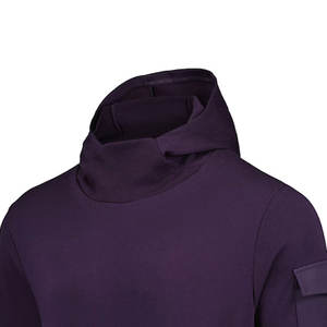 Sudadera con capucha informal para hombre 100% algodón y material transpirable patrón de estampado bordado ropa de invierno teñido liso - Product Image 4