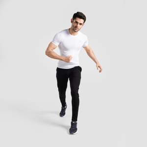 Pantalon de randonnée en coton respirant et ajusté pour homme GA Black - Product Image 4