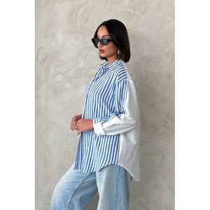 Blusa de Manga Larga Informal para Mujer, 100% Algodón, con Rayas Fucsia, para Uso Diario, Moda y Comodidad, Marca TOPSHOW - Product Image 3