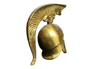 Casco espartano de bronce hecho a mano escultura de hoplita griega antigua - Product Image 3