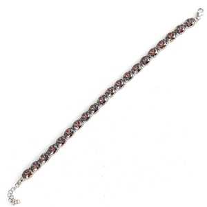 Bracelet en argent sterling 925 avec pierre de topaze mystique, grande chaîne fine et maillons, bijoux - Product Image 3