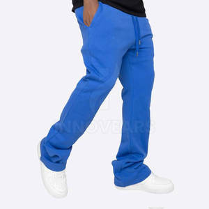 Pantalones de chándal acampanados informales de secado rápido para hombre, ropa de algodón sostenible - Product Image 2