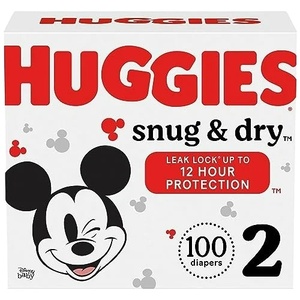 Para pañales Huggies Snug & Dry tamaño 2 100 unidades para bebés de 12-18 libras pañales de algodón suave para bebés - Product Image 6