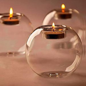 Purple Tree Glass Orb <b>Tealight</b> <b>Candle</b> Holders for Christmas Corporate Gifts Home Decor Gift Item Diwali - Product Image 1