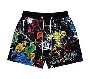 Pantalones cortos deportivos de verano Essentials para hombres Pantalones cortos de gran tamaño en algodón liso Pantalones cortos de malla atléticos de gimnasio informales personalizados para hombres - Product Image 3