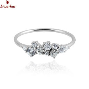 แหวนพลอยเพทายสีขาววินเทจแบบกำหนดเองได้ราคา925ทึบแฟชั่นทันสมัยทันสมัยทันสมัยสำหรับงานแต่งงานของผู้หญิง - Product Image 3