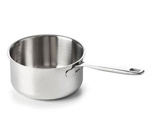 Premium grade stainless steel metal sauce pan with heat resistant handles for home restaurant professional daily cooking - Product Image 1