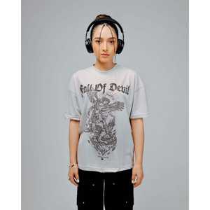 Tissu respirant 100% coton Jersey Fall of Devil - Product Image 3