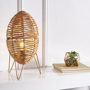 Lampe en jacinthe d'eau, accessoires pour chambre et salon, vente en gros, lampes en osier naturel - Product Image 4